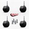 Service Caster 2-3/8'' Office Chair Caster Nylon Twin Wheel 5/16 Grip Neck Stem , 4PK SCC-UHGN02S60-NYS-4 - alternate 2